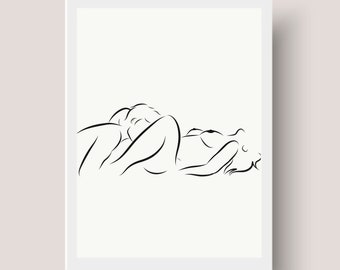 Minimalist Oral Sex, Erotic Line Art, Oral Sex Art, Sensual Line Art, Abstract Couple, Couple Making Love, Erotic Nude, Erotic Drawing