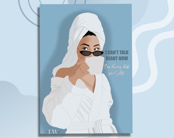 Print Woman Coffee | 20 x 30 cm | Affiche