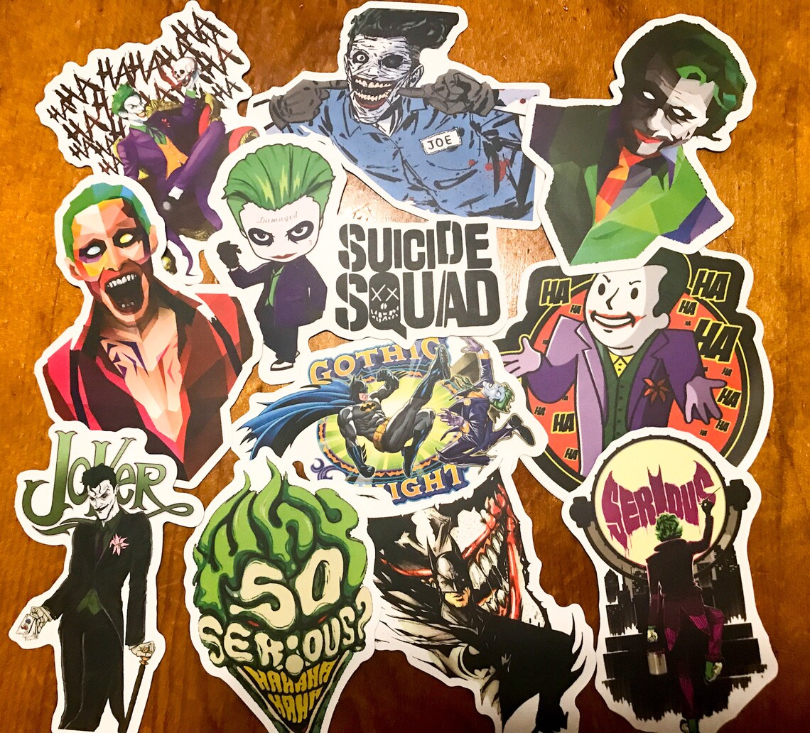 11 pcs Joker Sticker Bomb Pack Joker Sticker Bombing Laptop Etsy