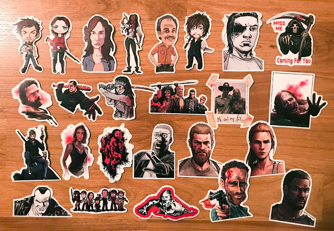 25 pcs The Walking Dead Sticker Bomb Pack The Walking Dead Etsy