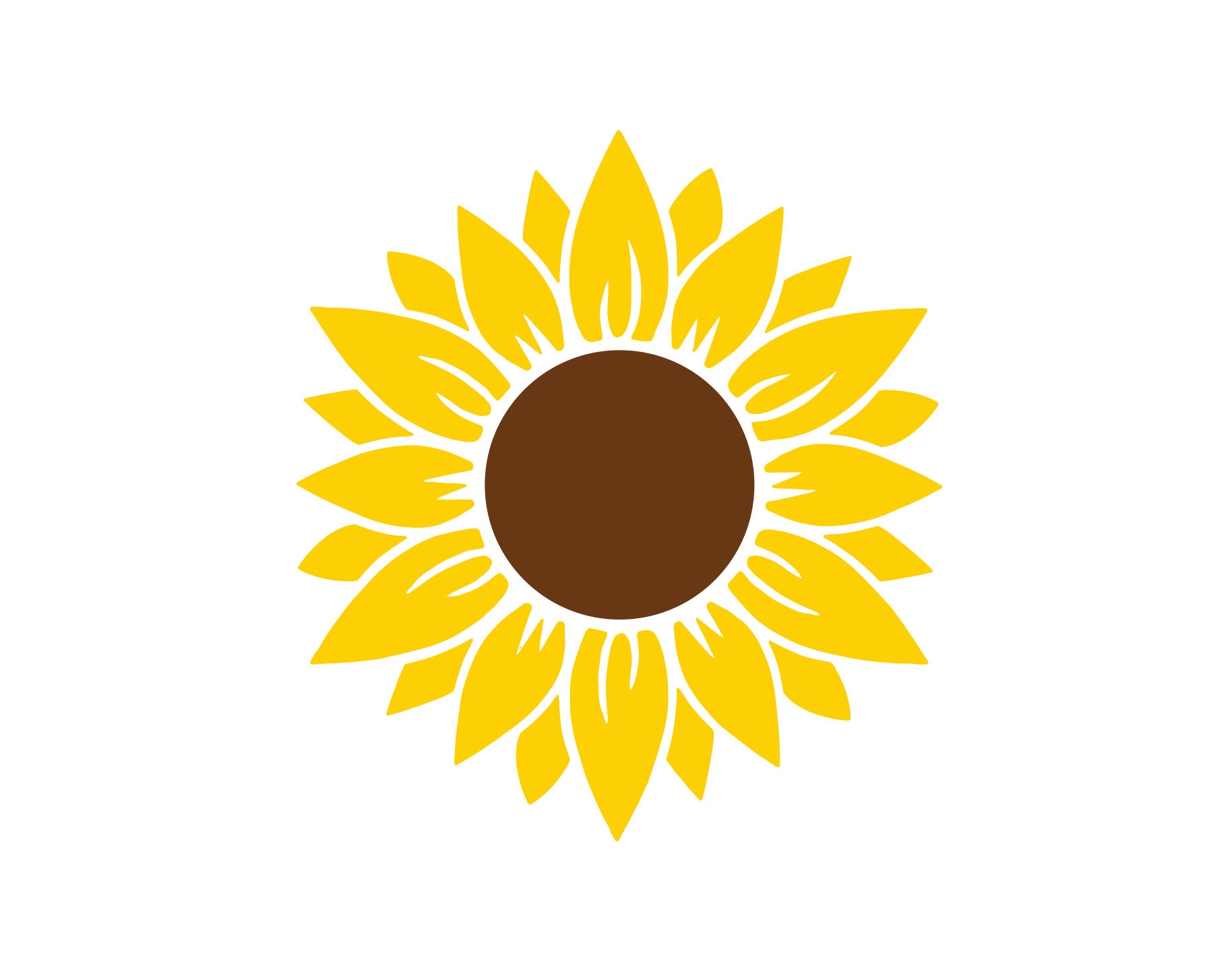 Sunflower Vinyl Decal Sticker Sunflower Vinyl Car Decal Etsy