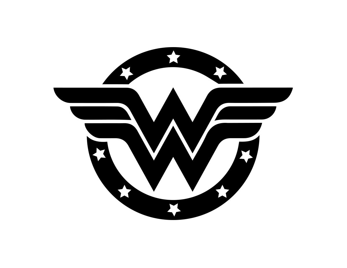 wonder woman logo vinyl decal sticker wonder woman vinyl car etsy