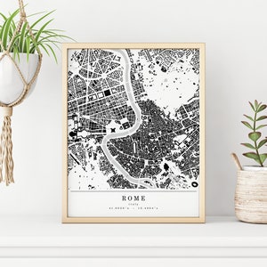 Rome Map Digital Download | Rome City Nolli Plan | Printable Drawing
