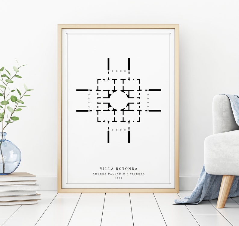 Villa Rotunda | Andrea Palladio | Digital Download Architecture Print ...