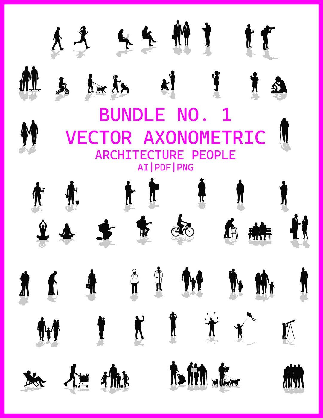 Vector Line Work Entourage Vector Architecture Silhouette Entourage People - AI PDF PNG Digital ...