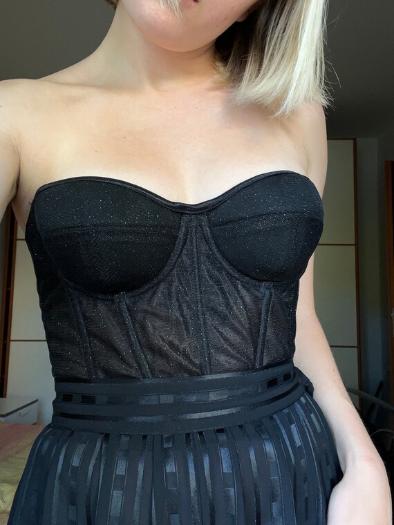 Sparkly cheap corset bustier