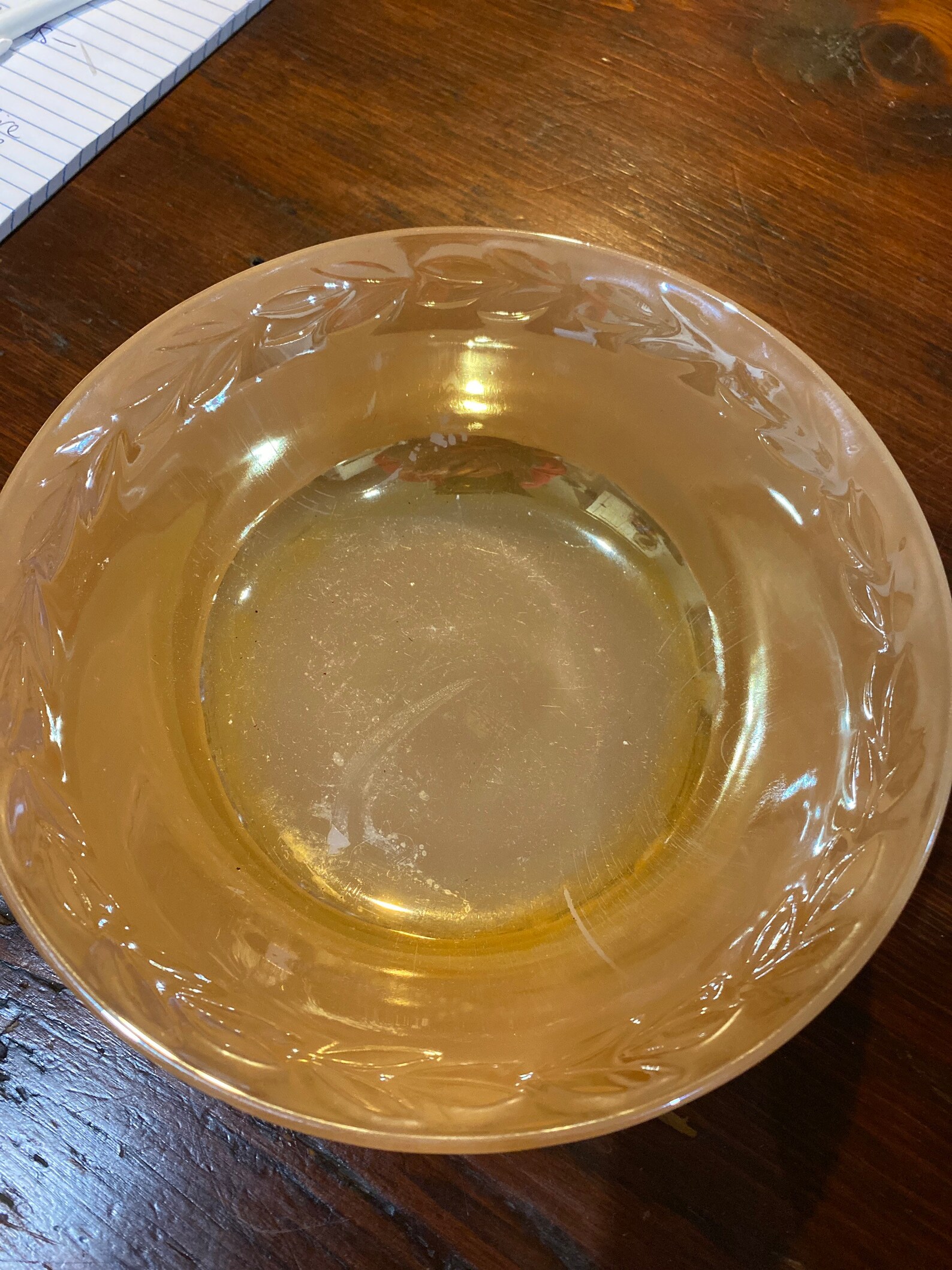 Vintage Anchor Hocking Fire King Carnival Glass Bowl | Etsy