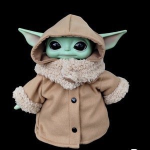 Cozy hooded robe for baby Yoda dolls - fast us shipping