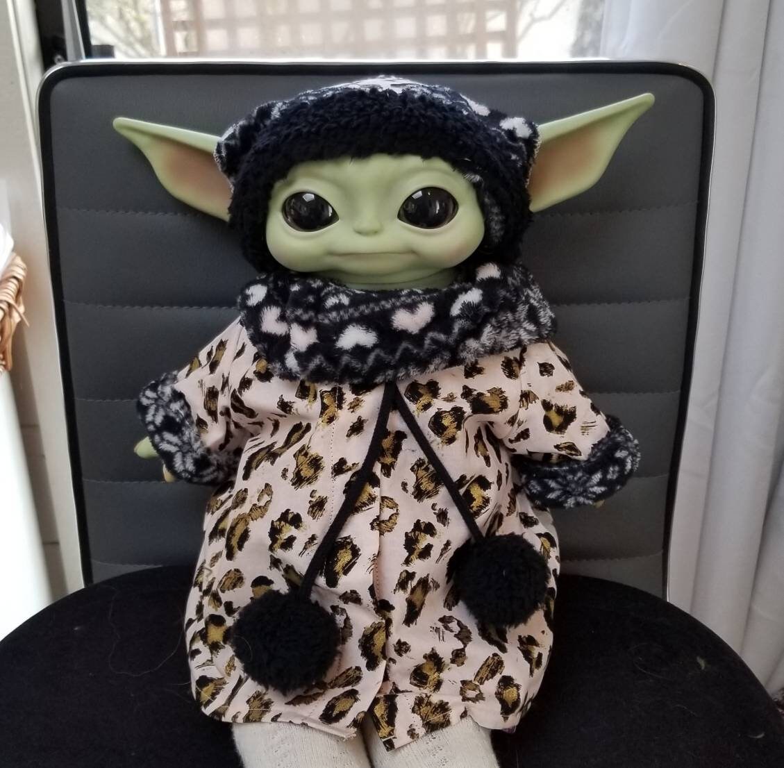 Baby Yoda Animal Print Fashion Robe and Hat Etsy