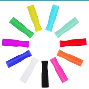 Silicone Straw Stopper 3 Pcs Silicone Straw Tips Cover Cute Reusable  Drinking Straw Tips Lids Covers Cap- Proof Straw Plugs for Cup Straws  Assorted Color Rubber Straw Cover 