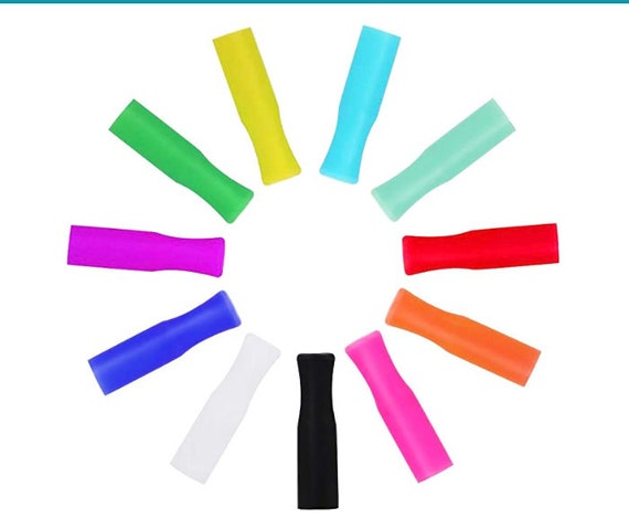 Straw Tips for Metal Straws 6mm Reusable Straw Cover Tip Silicone Food  Grade Straw Covers Colorful Straw Tips 