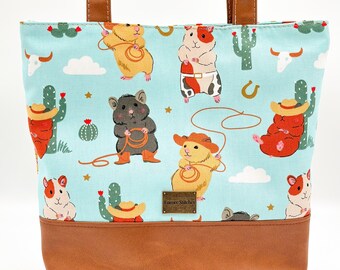 Rodeo Hamsters Tote Bag, Handcrafted Tote Bag, Handmade Fashion Tote, Durable High Quality Shoulder Bag, Gifts for Her, Teacher Gift