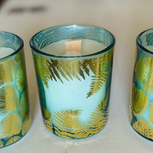 Gold Palm, Monstera & Fern  Leaf Candle sold separately.  (buy more from my shop to save on shipping)
