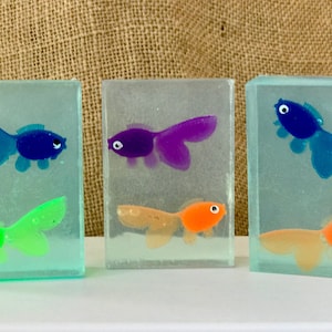 Gold Fish Soap perfect Party Favors or stocking stuffers.  (buy more from my shop to save on shipping)