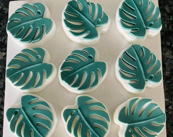 Monstera Leaf Soaps in Cucumber Melon Scent