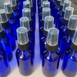 Pillow Spray in Cobalt Blue Glass bottles In Lavender, Chamomile & Vanilla to help sleep and relaxation