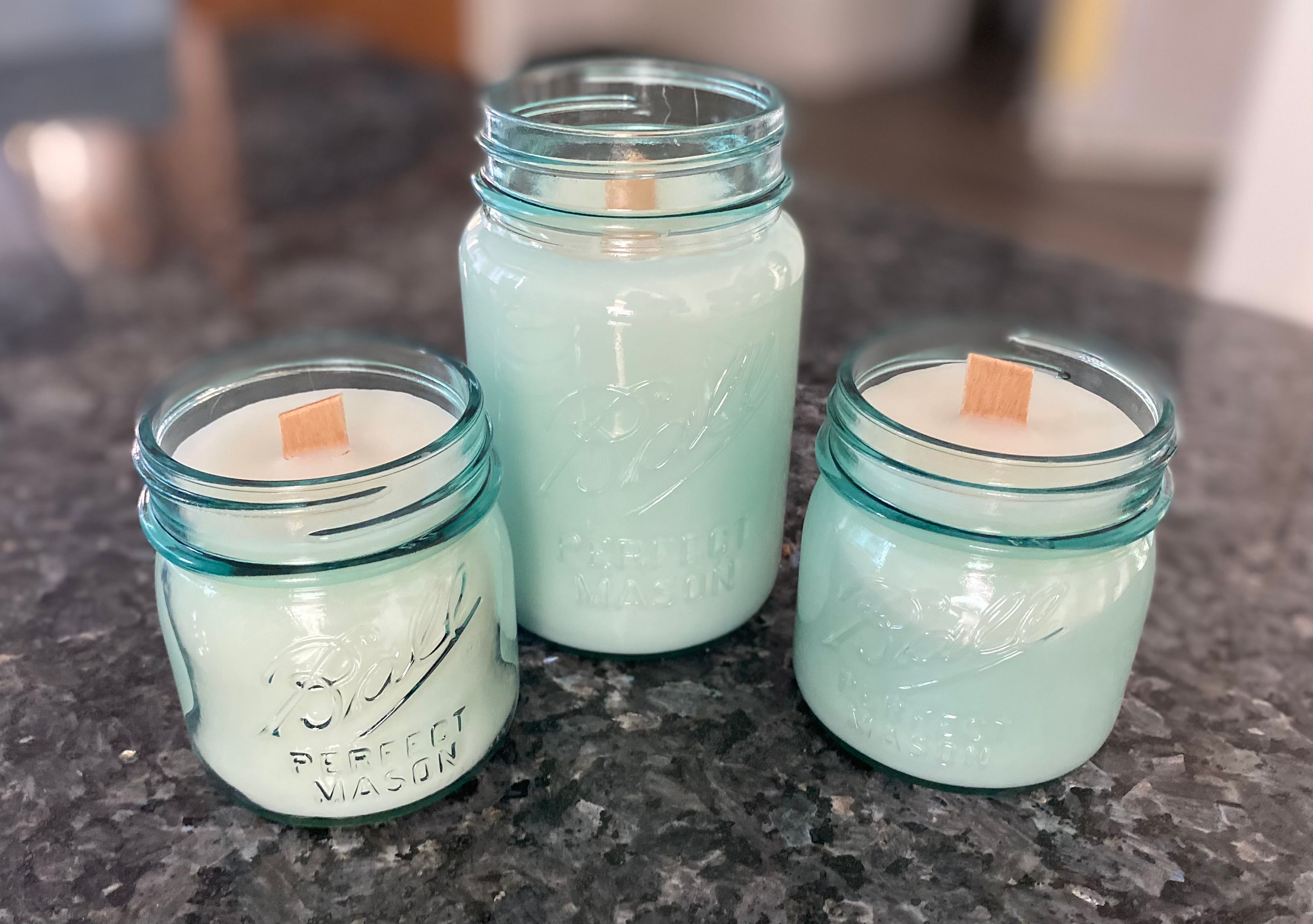 8 oz. Smooth Mason Jars with Pewter Lids - Nature's Garden Candles