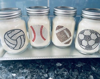 Sports Candles in Soccer, Football, Volleyball, Baseball, Basketball & Cheerleading