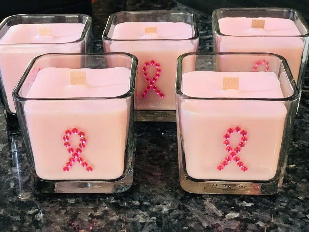 Breast Cancer Awareness Candles buy More to Save on Shipping Etsy