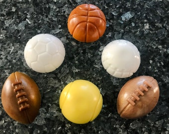 Football, Basket ball, Baseball, Soccer, Tennis & Hockey  Sports Balls Soaps (Large)