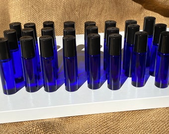 Aromatherapy Roller Bottles in Cobalt Blue for Relaxing