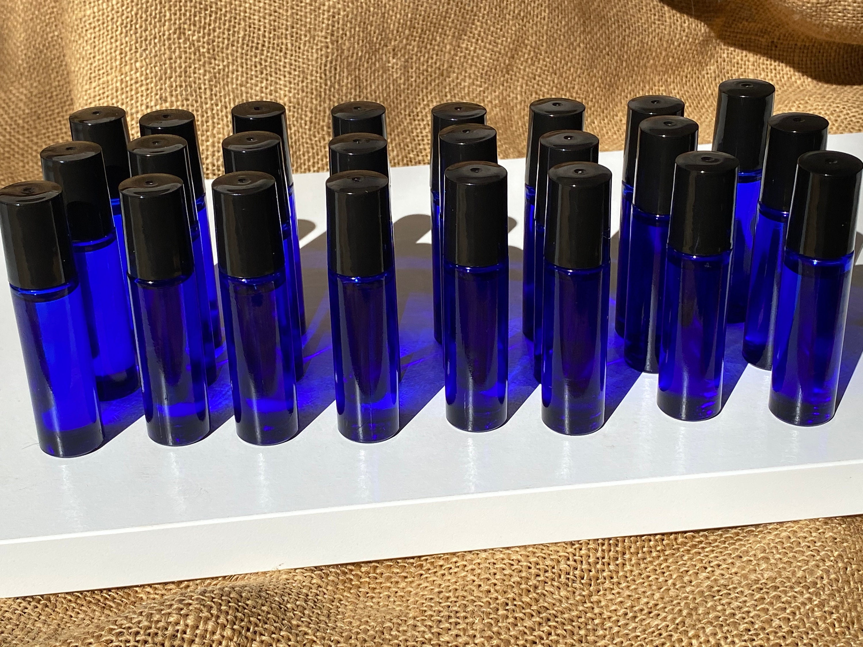 Aromatherapy Roller Bottles in Cobalt Blue for Relaxing Etsy