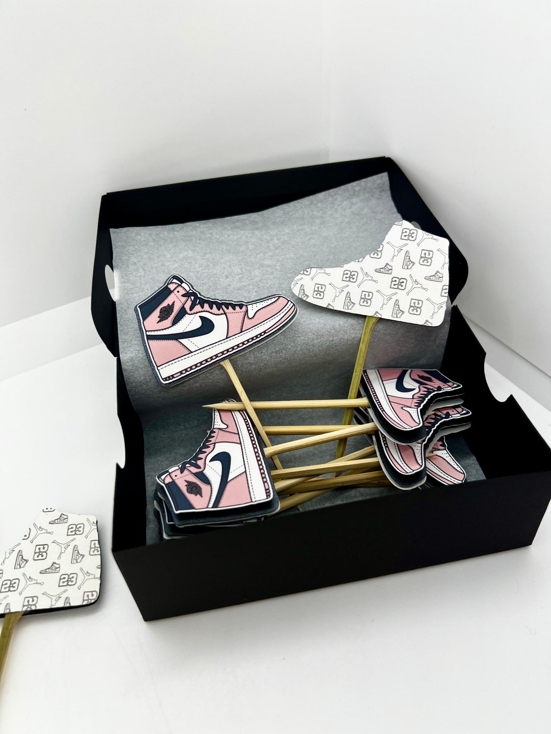 Shoe Cupcake Topper, Shoe Cake Topper, Sneaker Cupcakes, Sneaker Cake Topper, Sneaker Party ...