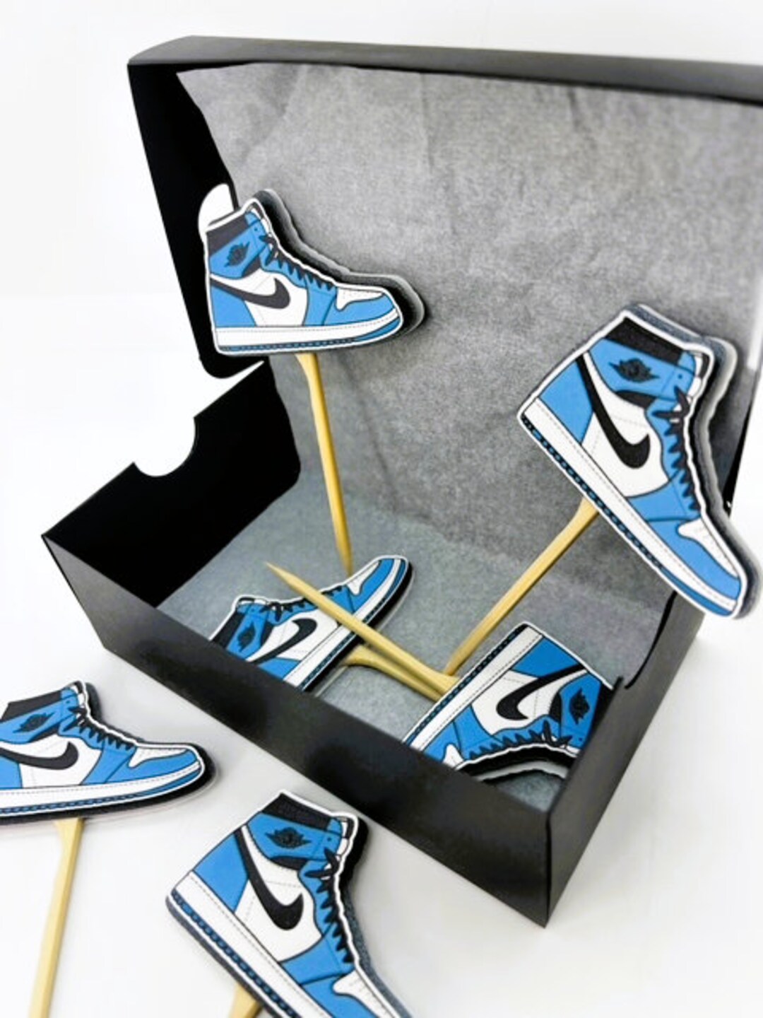Shoe Cupcake Topper, Shoe Cake Topper, Sneaker Cupcakes, Sneaker Cake Topper, Sneaker Gala Party ...