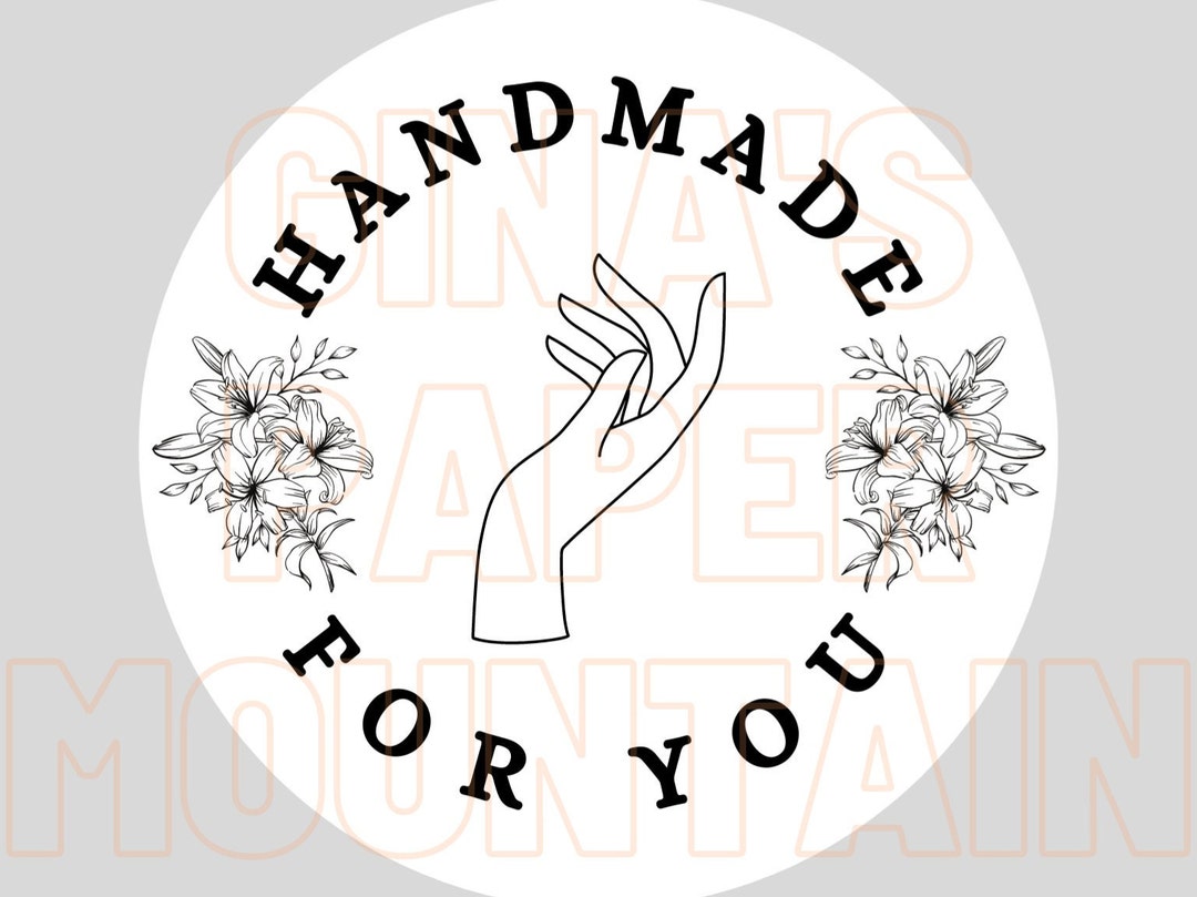 Handmade for you Sticker digitaler Download png Bild für Zuhause
