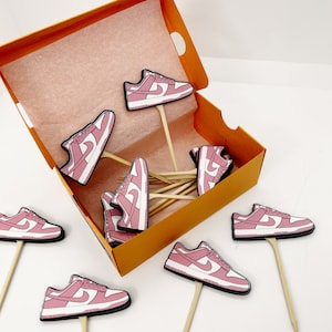 Shoe cupcake toppers, sneaker ball cupcake toppers, sneaker cake topper, shoe party, sneakerhead, sneaker party,