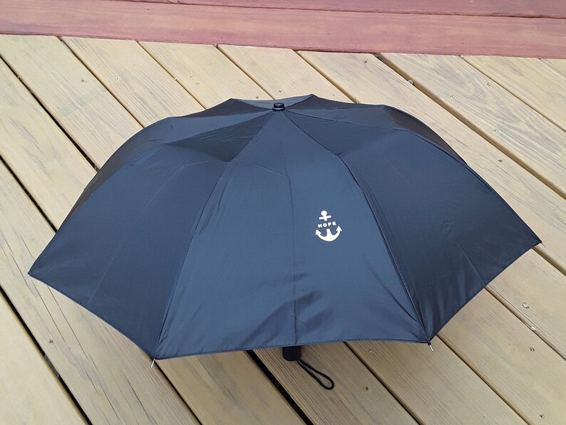 Anchor Hope Push Button Umbrella Etsy