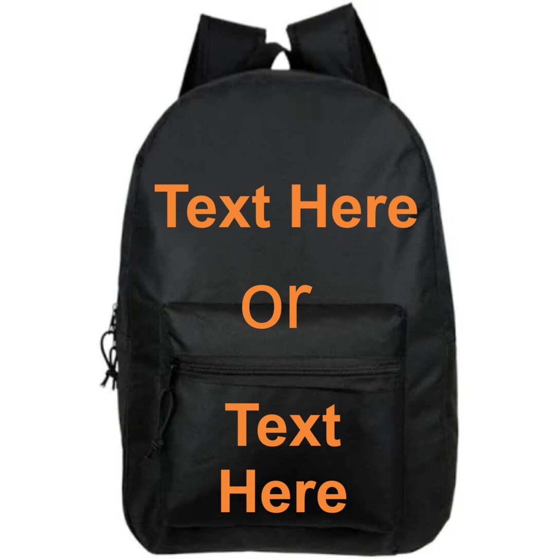 Personalized Monogram Classic Black Backpack - Etsy
