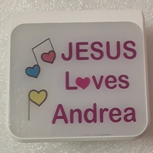 Jesus Loves (add your name) - LED night light