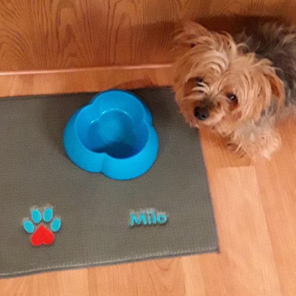Dog Bowl Mat Etsy