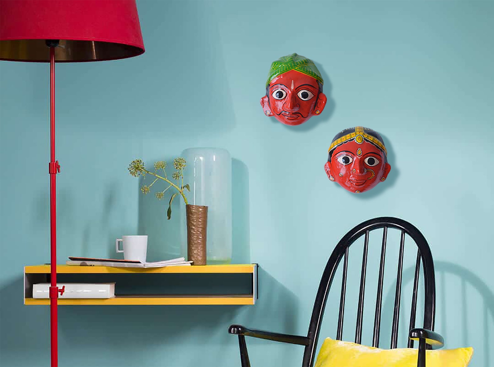 Wall hanging Mask Paper mache Mask Handmade Mask Etsy