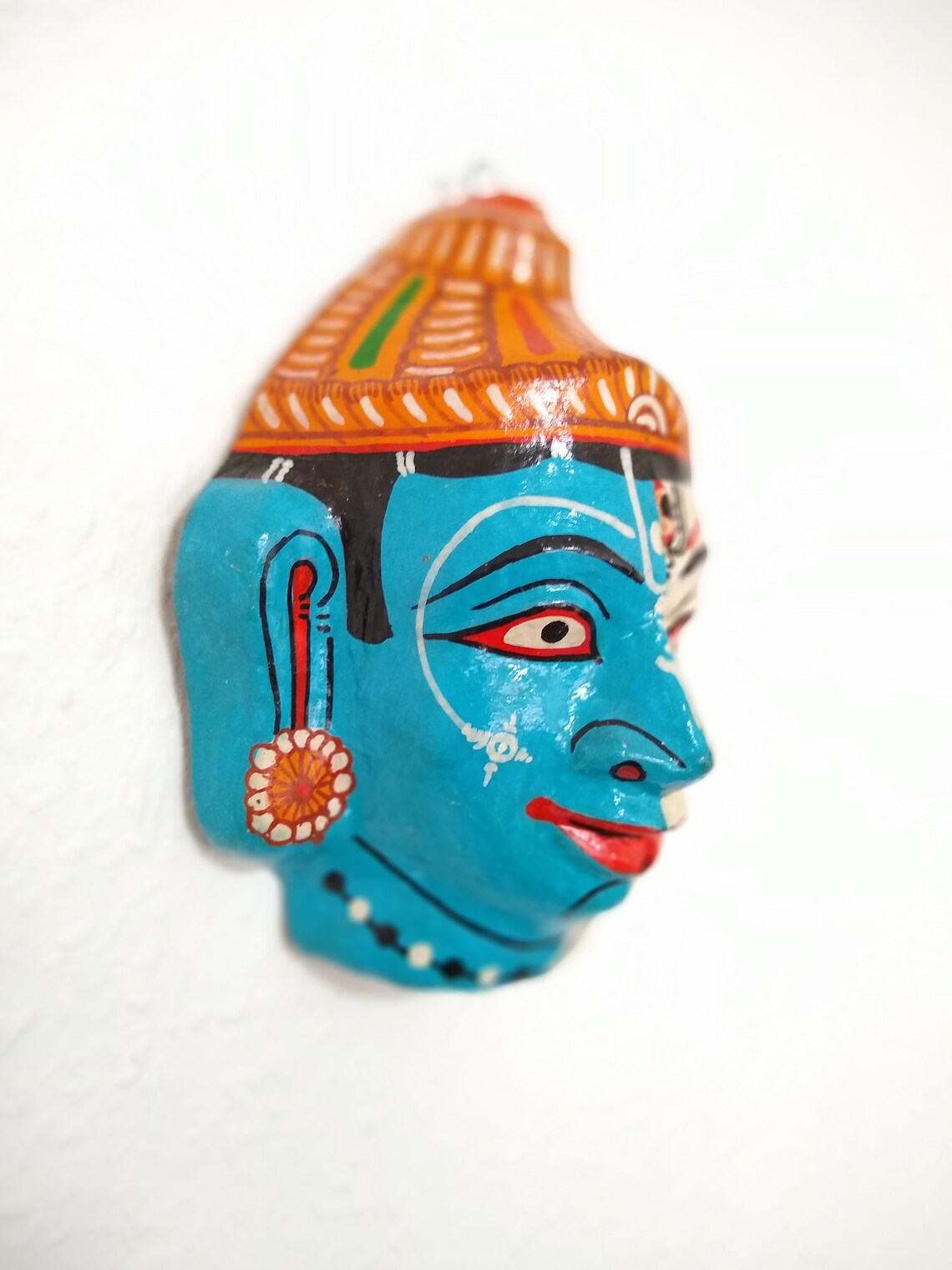 Wall Hanging Mask Paper Mache Mask Handmade Mask Etsy