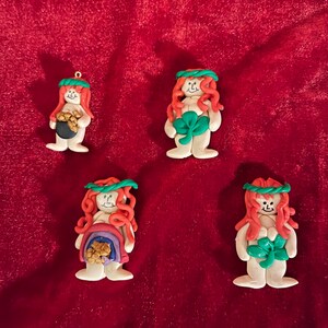 Hand Made Polymer Clay - Nearly Naked Leprechaun Lass Pin