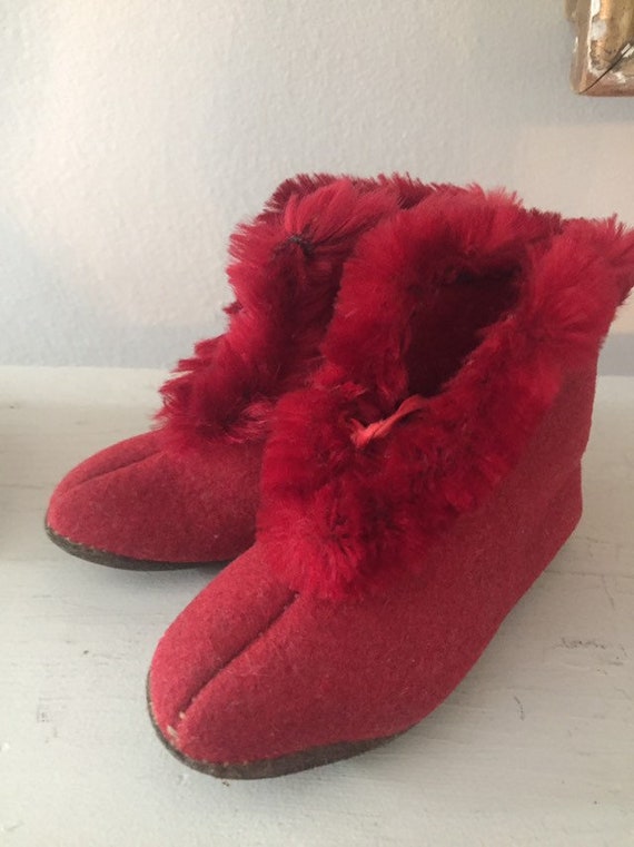 Red Victorian Slippers
