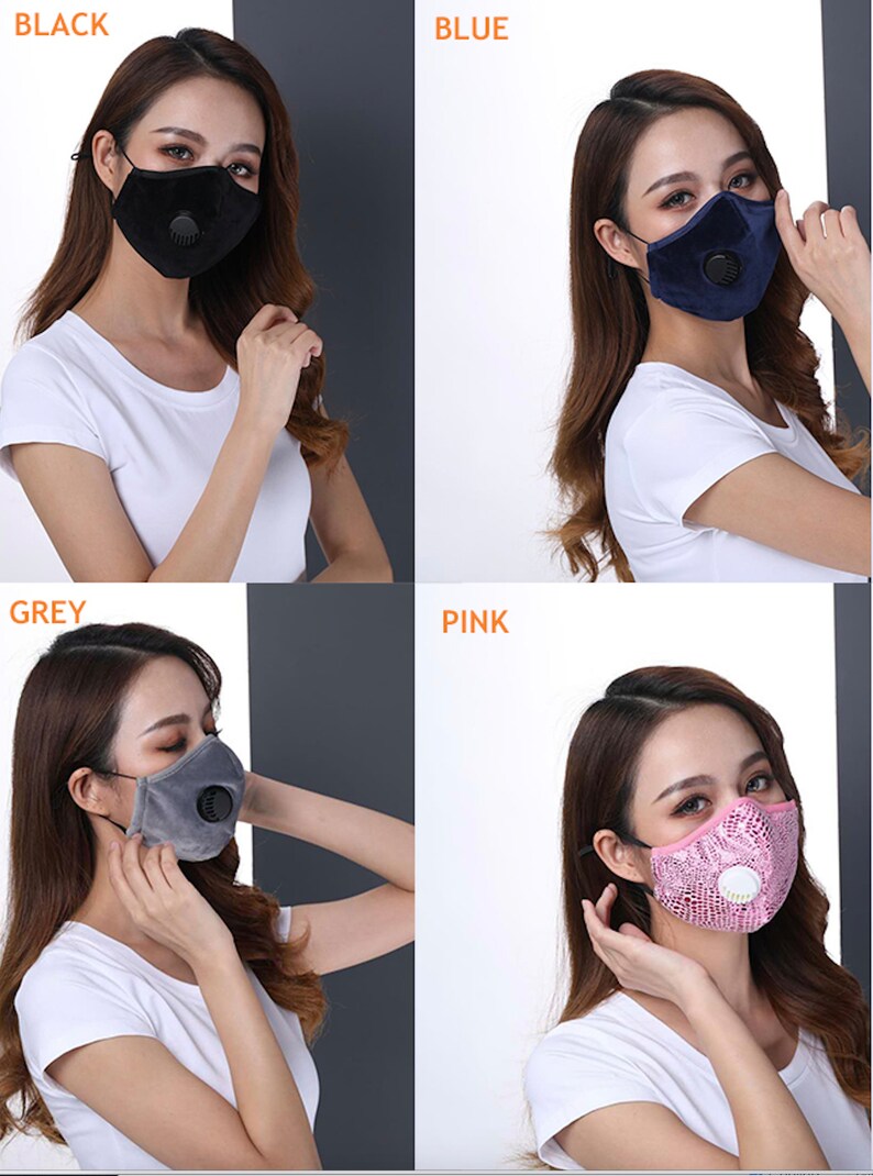 Washable Reusable Easy To Breathe Face Mask Polyester Face Etsy