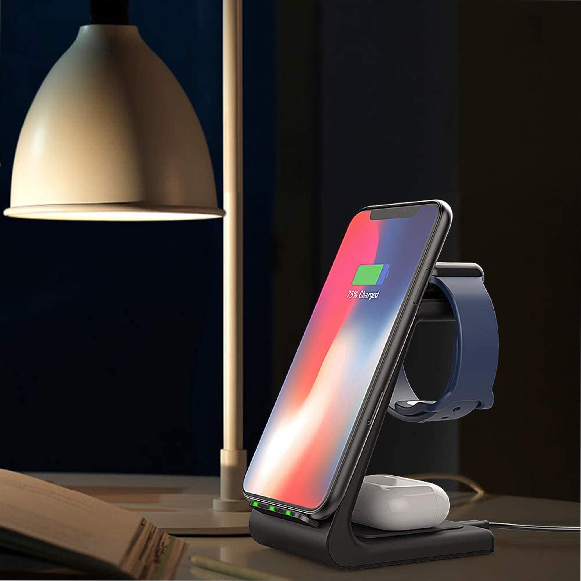 Wireless Charging Station, 3 in 1 Fast Charging Dock for Apple iPhone…