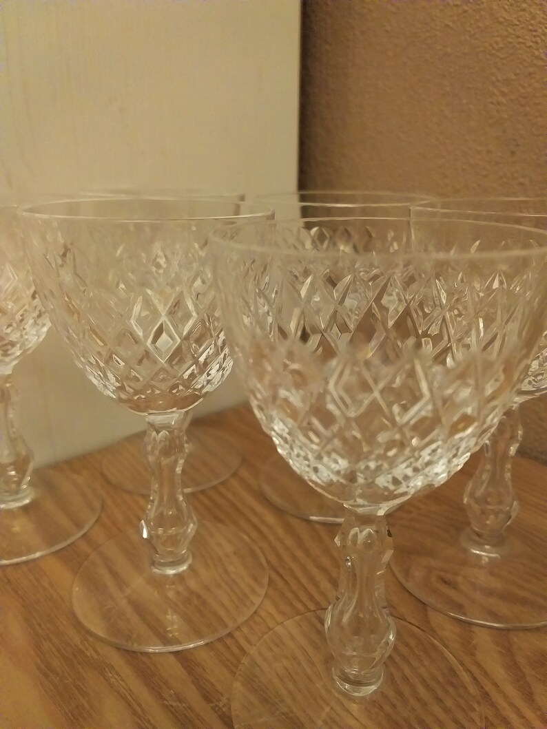 Vintage PEILL and PUTZER Heavy Cyt Crystal Glasses SET 6 1990s Germany