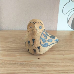 Vintage skandinavische Steingut Handgemachte VOGELFIGUR