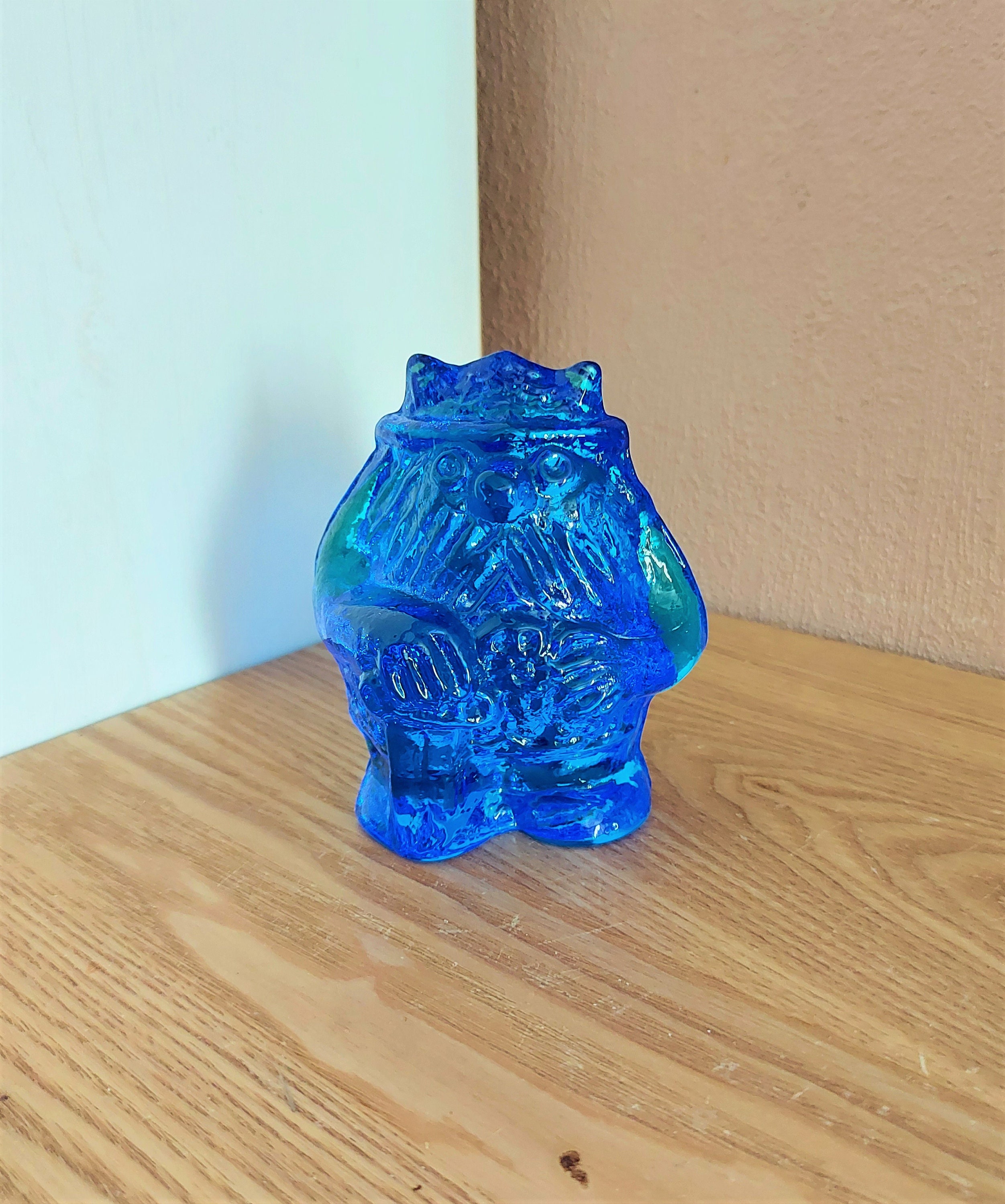 70s ずっしり！ バイキング VIKING アンバーガラス 灰皿 ビンテージ