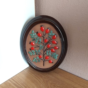 Vintage GABRIEL  Ceramic Wall Plaque,   design by Ingegärd Burmeister, Sweden, 1960s