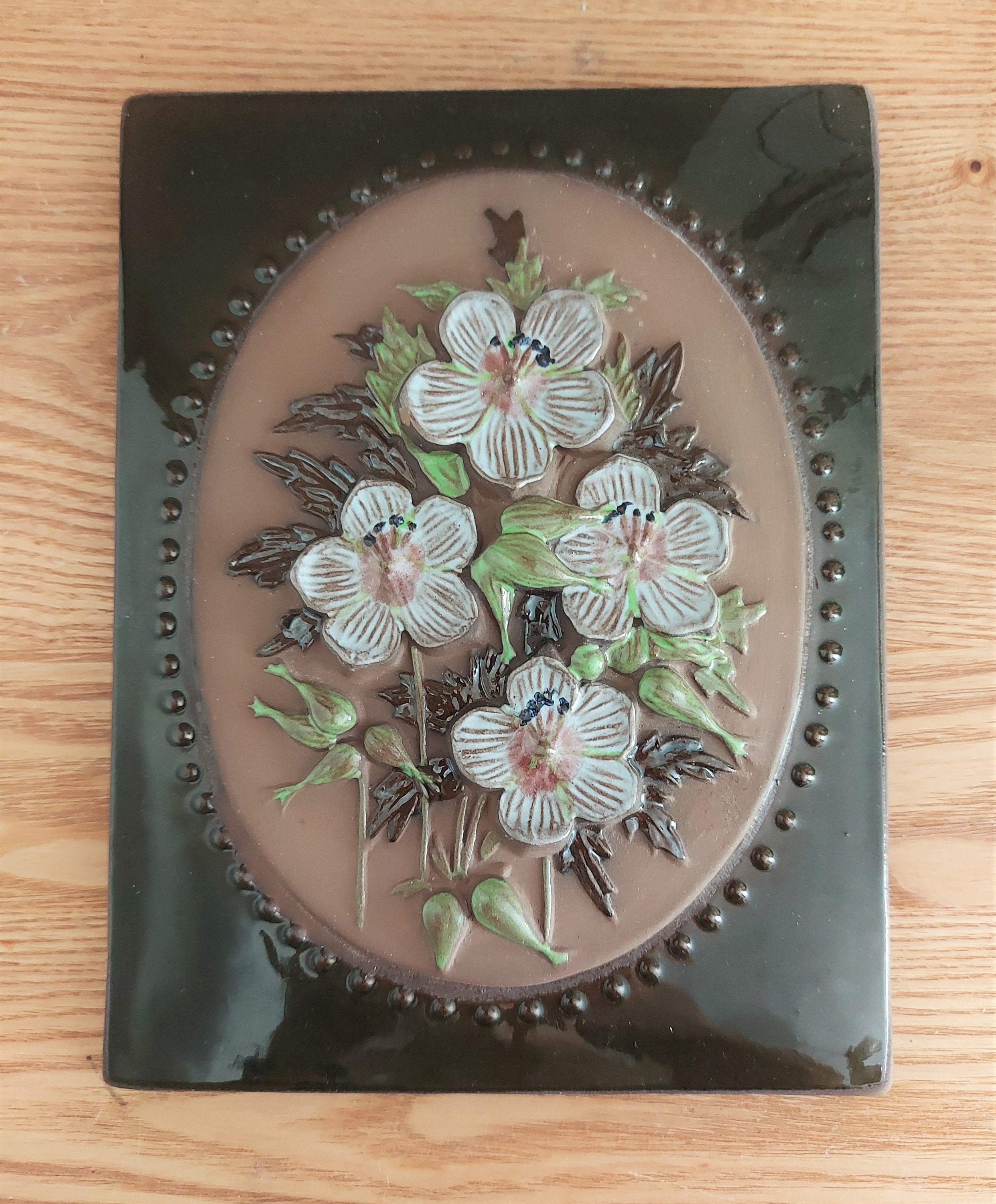 JIE GANTOFTA Swedish Ceramic Wall Plaque With Blue Flowers - Etsy JIE GANTOFTA Swedish Ceramic Wall Plaque With Blue Flowers - Etsy
