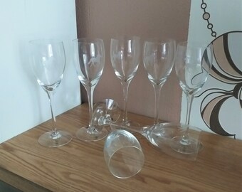 AB Älghults Glasbruk Vintage Wine Glasses SET 7, Sweden