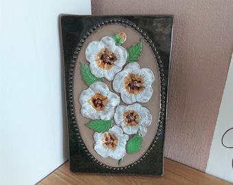 Vintage JIE GANTOFTA Ceramic Wall Plaque No. 757 | Made in Sweden
