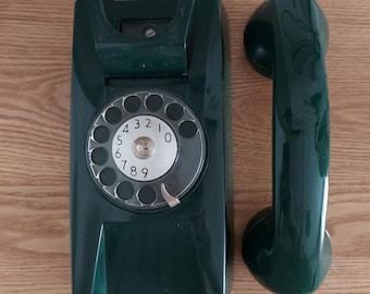 Vintage TELI Wall phone DIALOG,  Plastic Disk Phone,  Sweden, 1980s