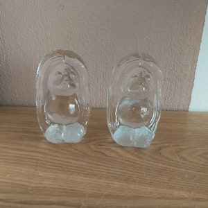 Vintage BERGDALA Glass Troll figurines SET 2, Sweden, 1970s