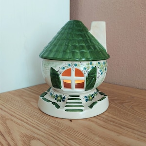 Bougeoir vintage en céramique, bougeoir chauffe-plat, design par Antonia Heike